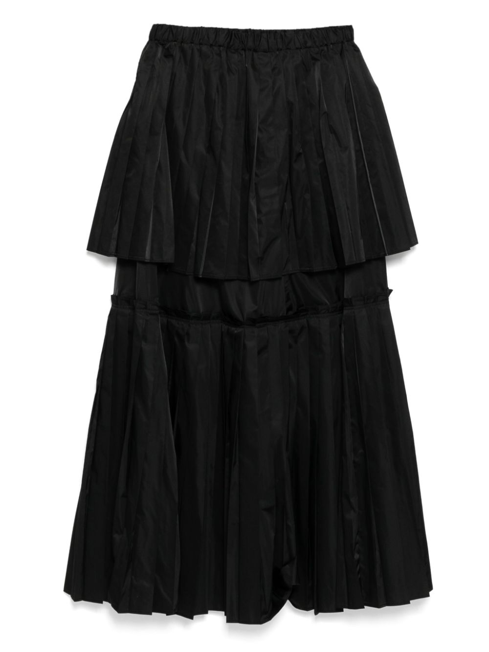 Enföld two layer pleated skirt - Zwart