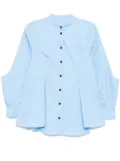 Enföld round collar shirt - Blue