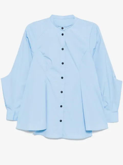 Enföld camisa con cuello redondo