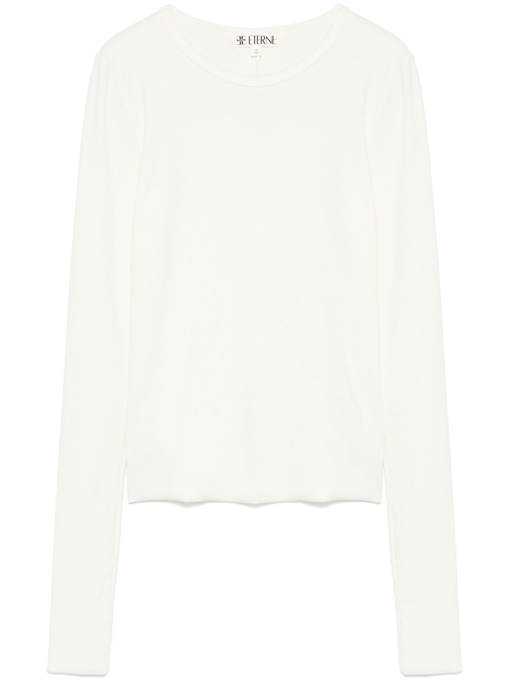 ETERNE long-sleeve fitted top - Neutrals