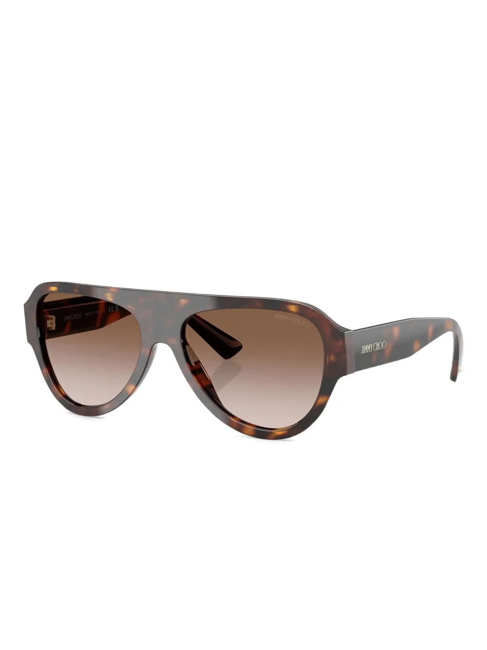 Jimmy Choo Eyewear tortoiseshell pilot sunglasses - Bruin
