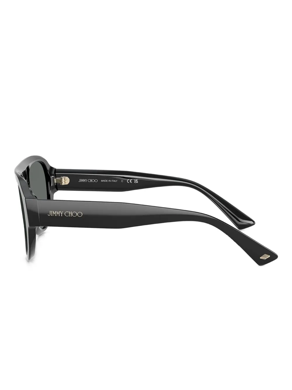 Jimmy Choo Eyewear Zonnebril met piloten montuur Zwart