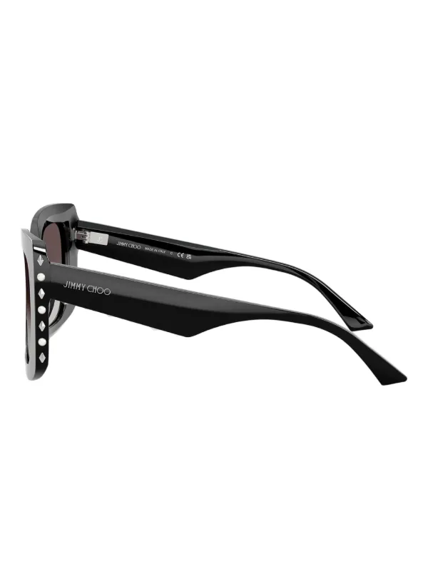JIMMY CHOO スクエアサングラス Jimmy Choo Eyewear スタッズ スクエアサングラス | ブラック