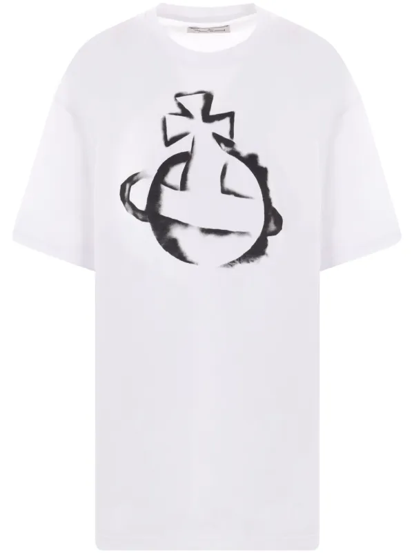 Vivienne Westwood Stencil Orb Organic Cotton T-shirt in White
