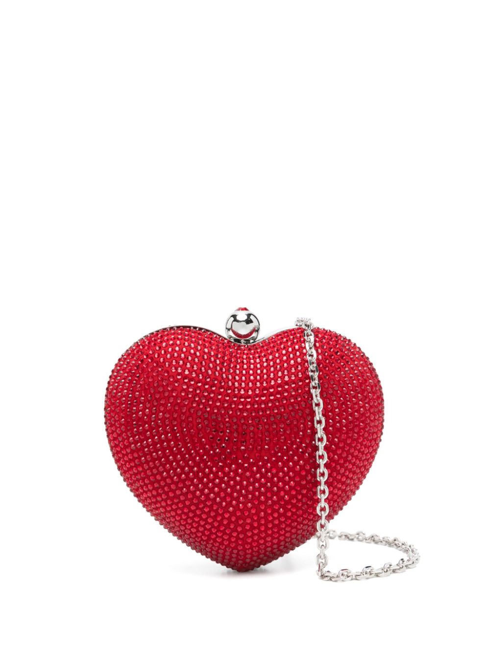 MACH & MACH Heart clutch bag - Red