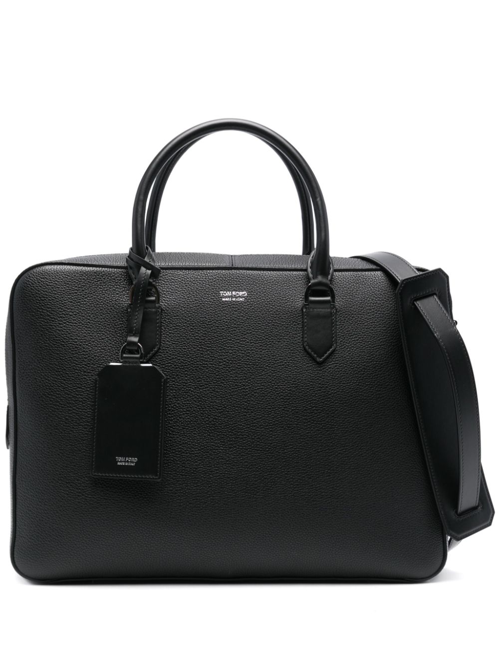 TOM FORD leather tote bag - Black