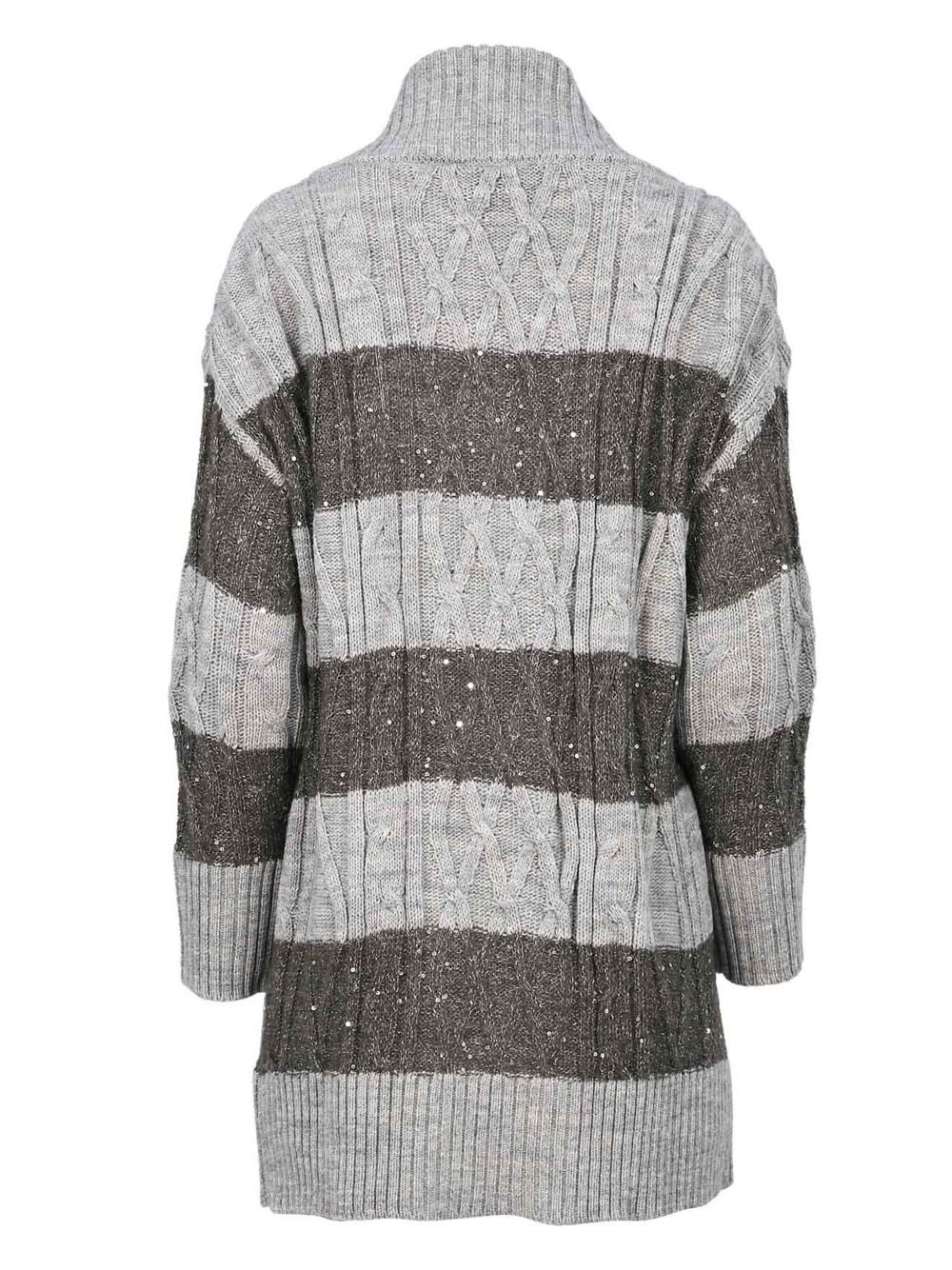 SIMONA CORSELLINI striped cardigan - Grey