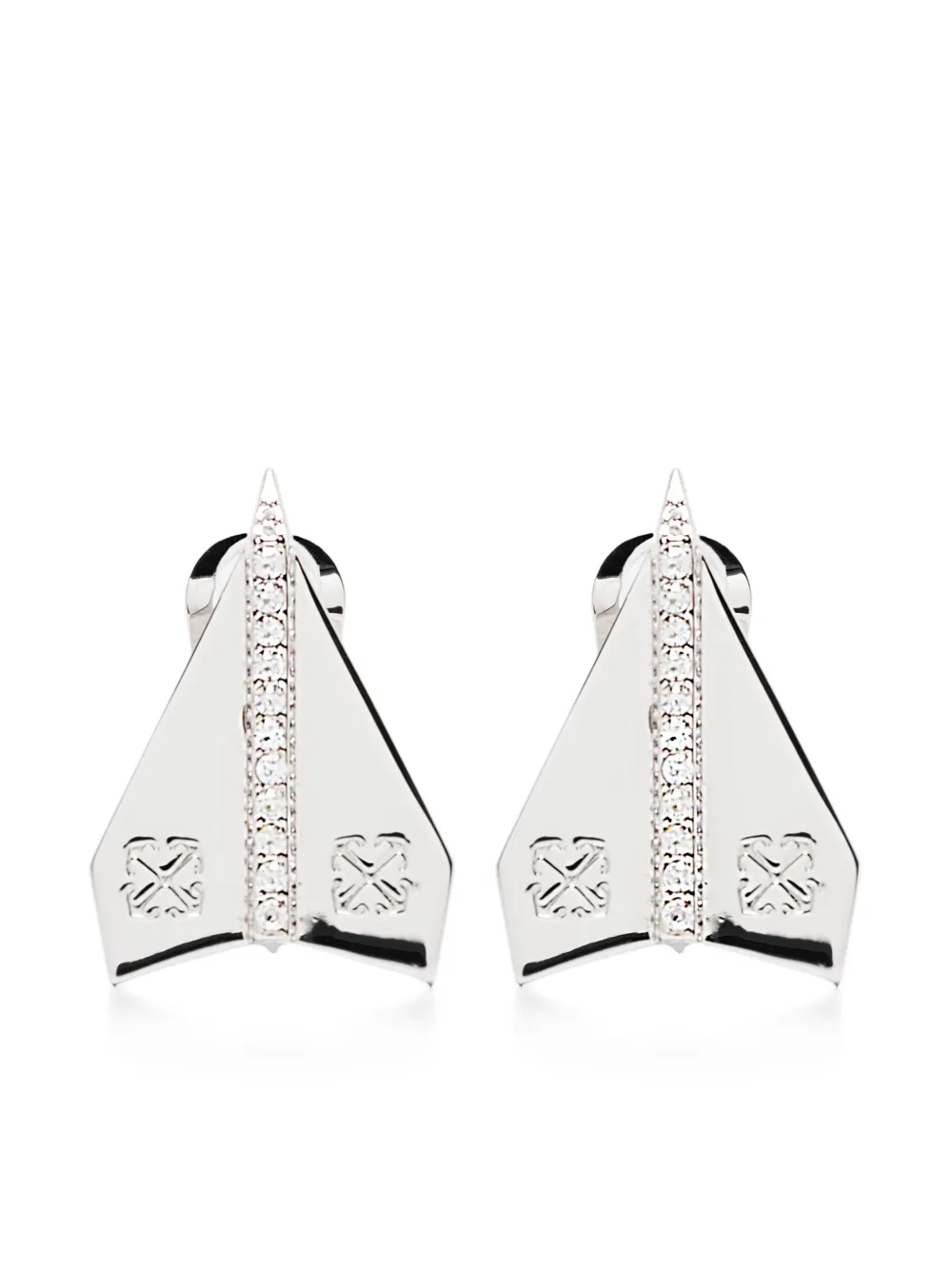Off-White Paperplane clip-on earrings | Image 1