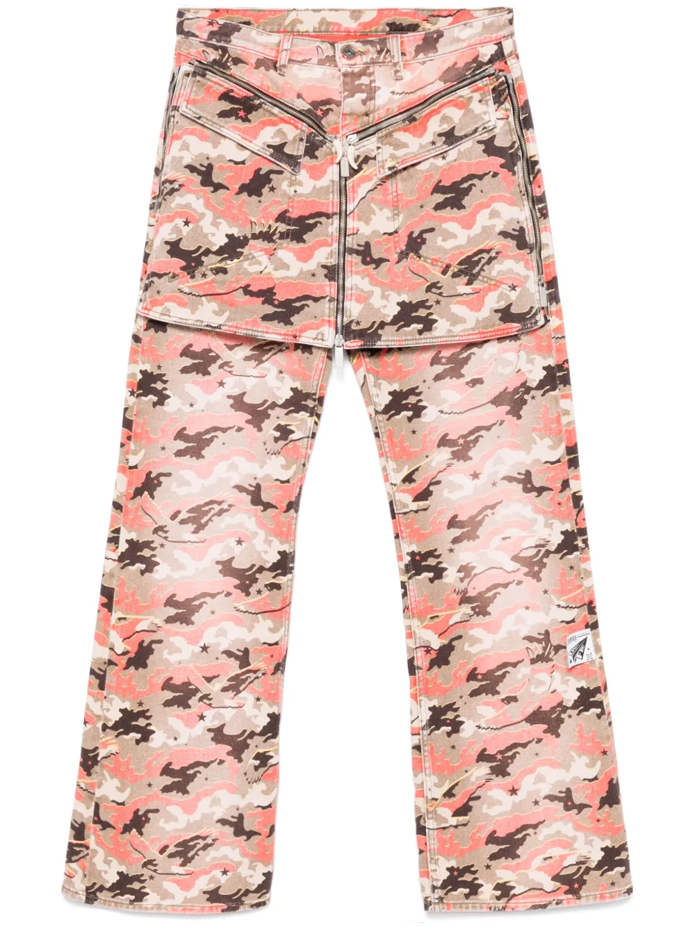 Off-White jeans con estampado militar | naranja | Image 1