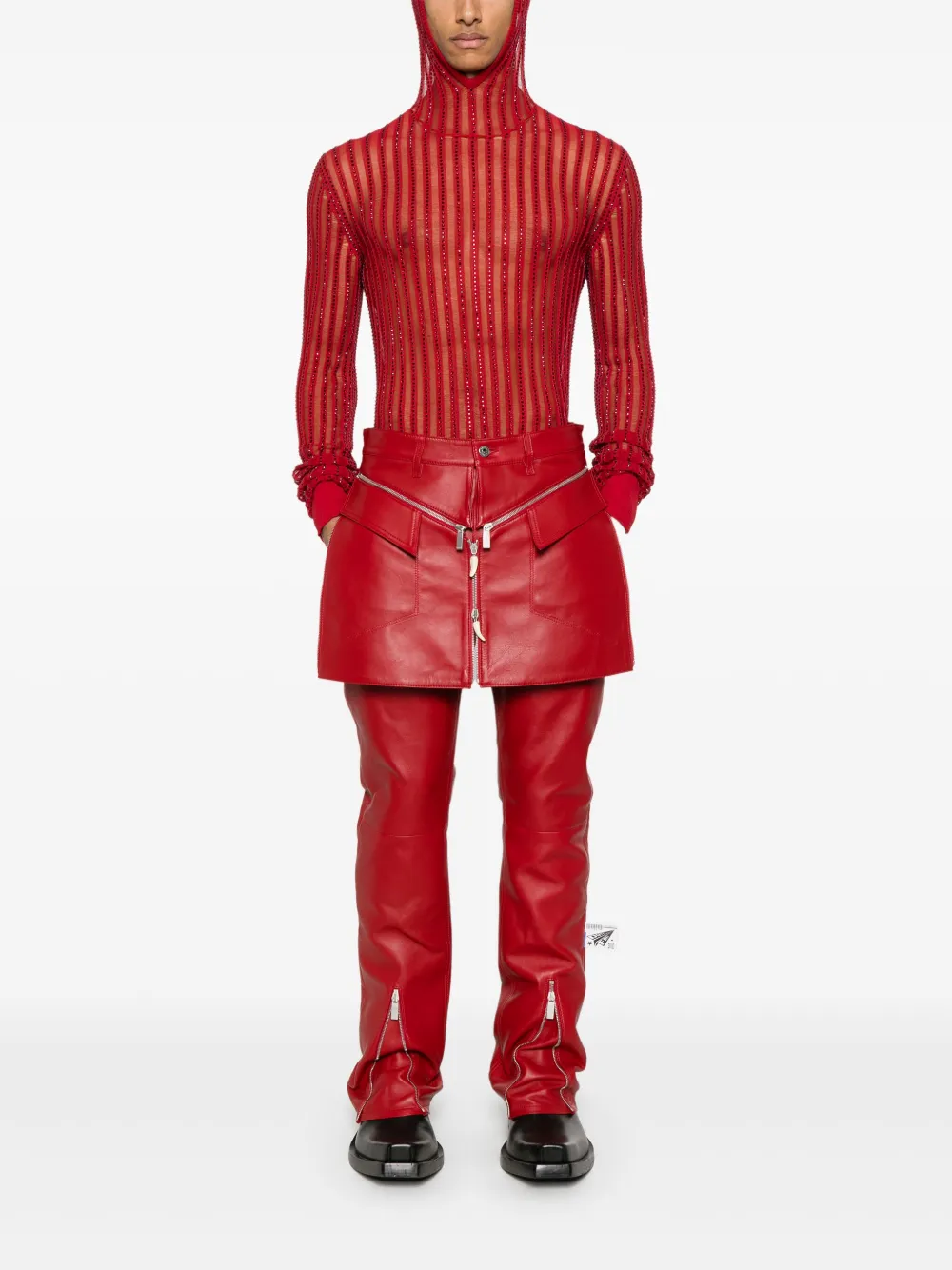 Off-White Skinny broek - Rood