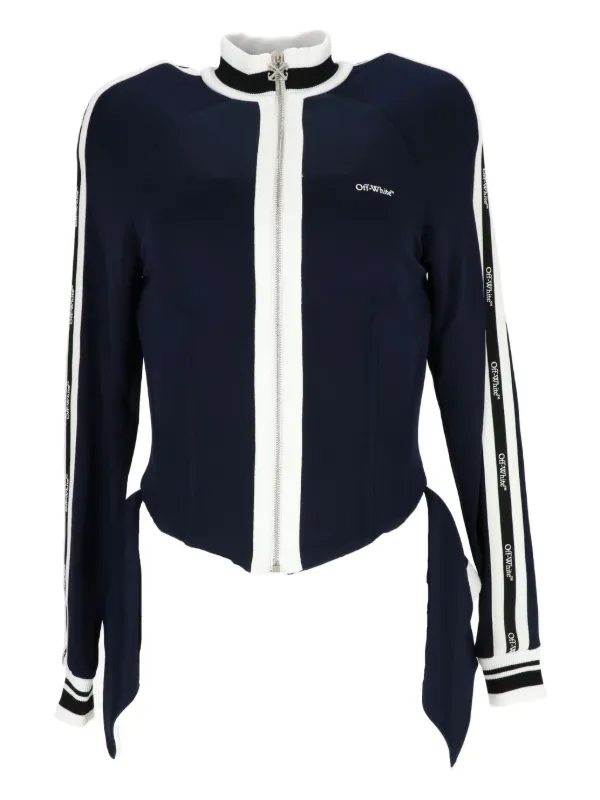 Off-White zip-up Sweatshirt | ブルー | FARFETCH JP