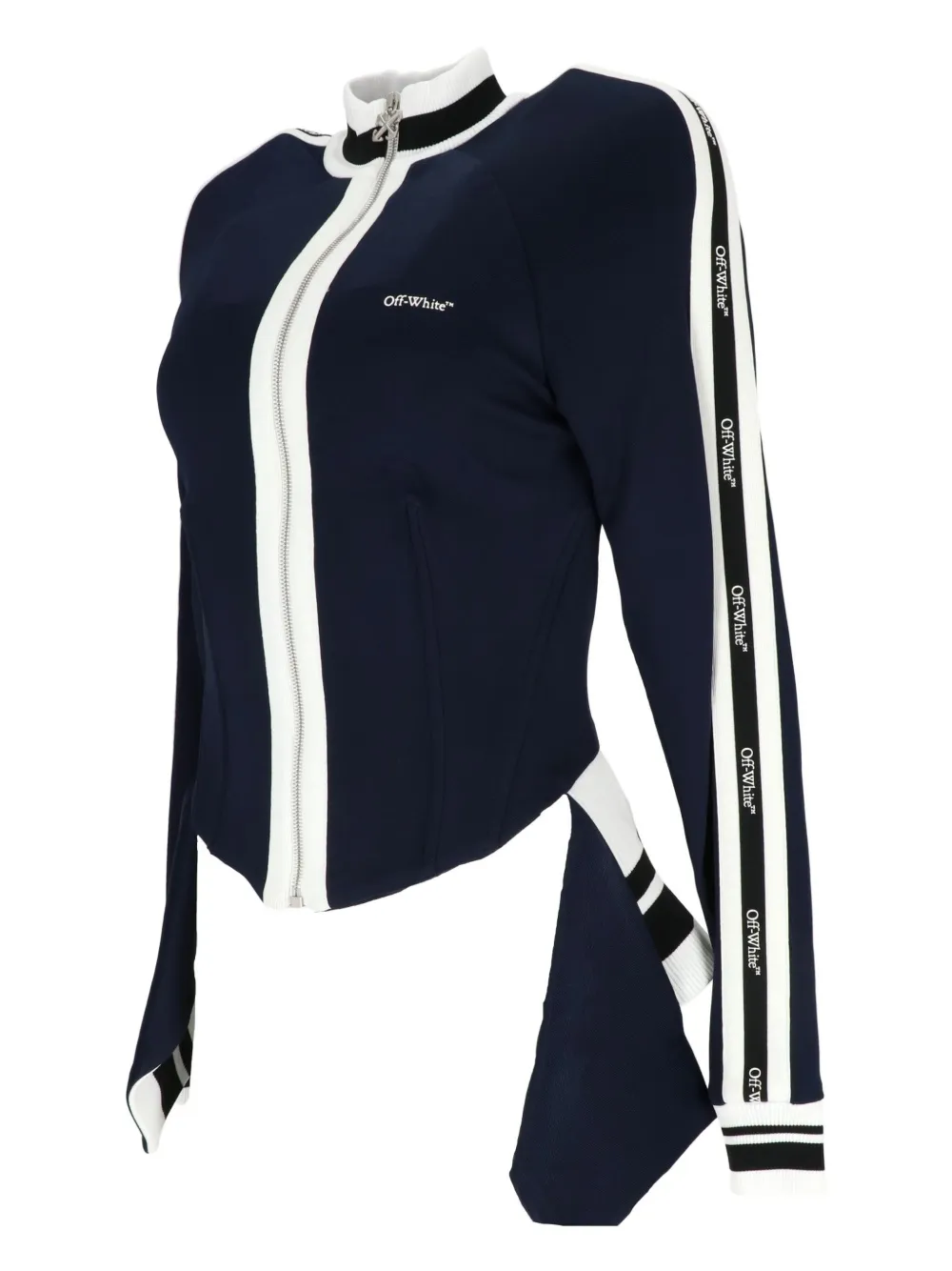 Off-White Trainingsjack met korset afwerking Blauw