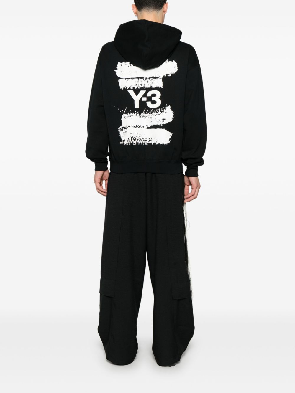 Y-3 graphic hoodie - Zwart