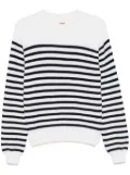 KHAITE striped sweater - White