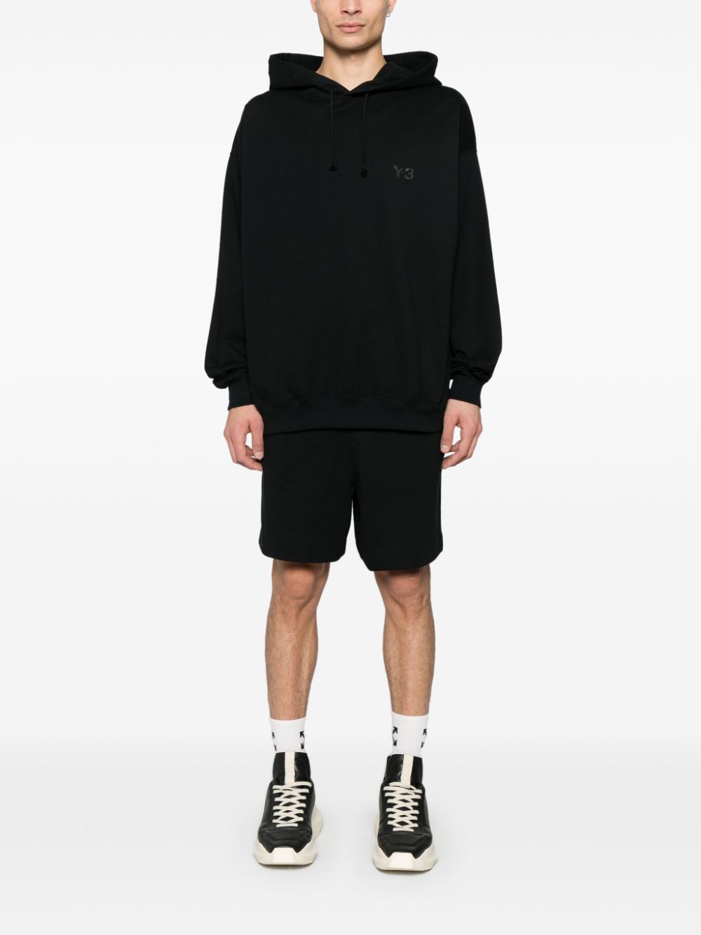 Y-3 french-terry hoodie - Black