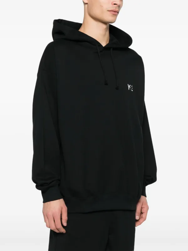 関税込【Y-3】French cotton-blend terry hoodie Y-3 french-terry Hoodie | Black | FARFETCH JO