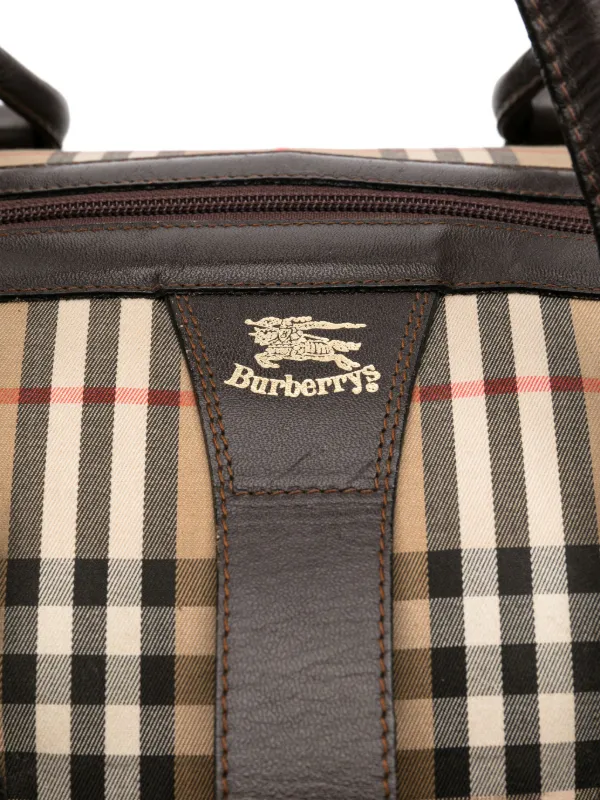 Burberry Pre-Owned 1990s Check-print Travel Bag | Neutrals | FARFETCH
