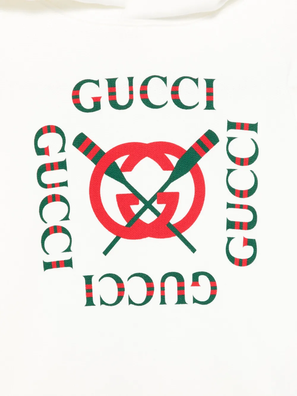 Gucci Kids Hoodie met logoprint Wit