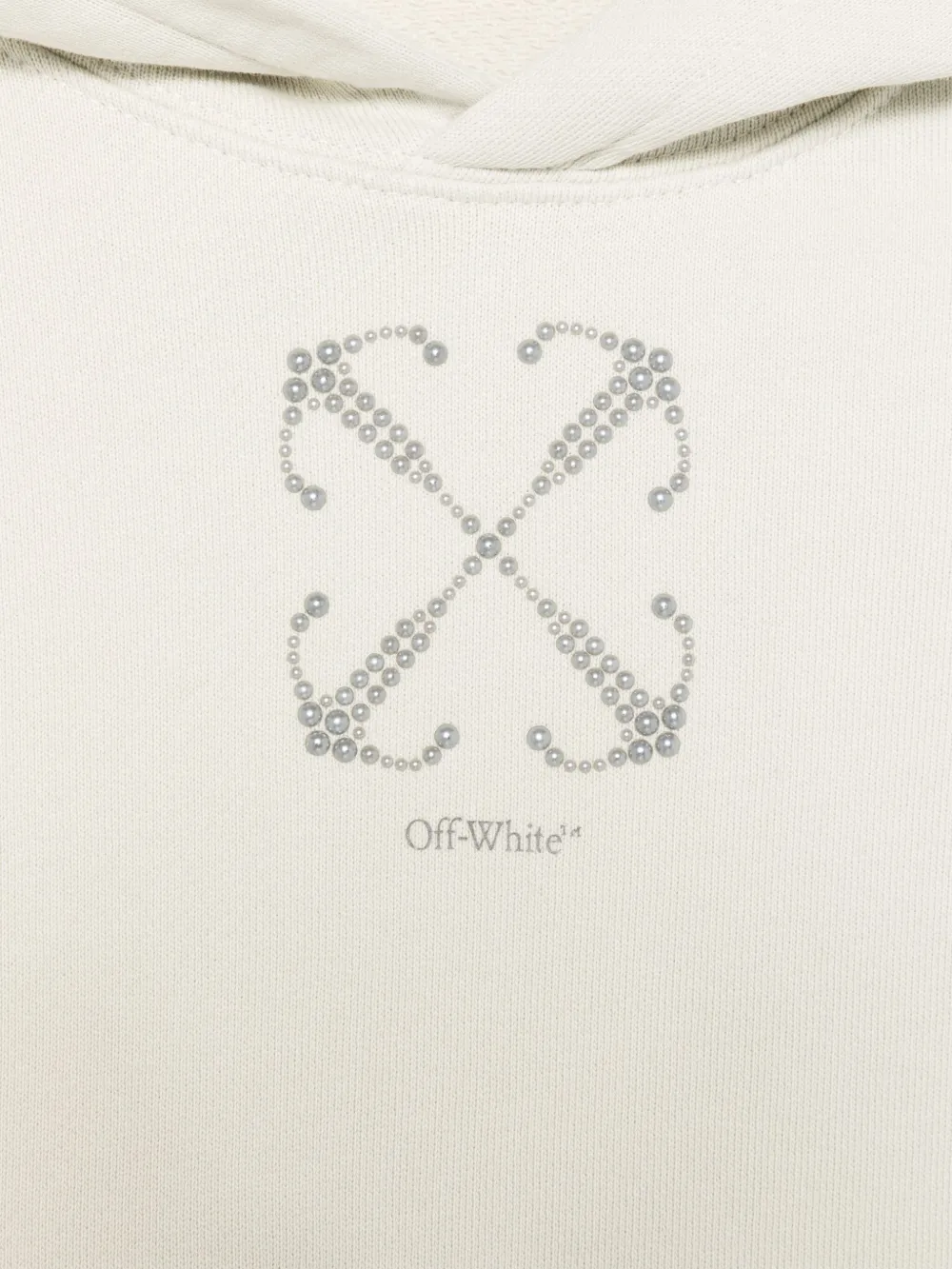 Off-White Kids Cropped cargo hoodie Grijs