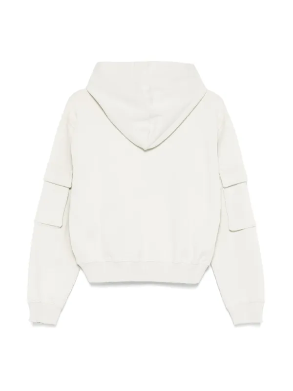 OFF-WHITE フラワープリント クロップドパーカー Off-White Kids クロップド パーカー | グレー | FARFETCH JP