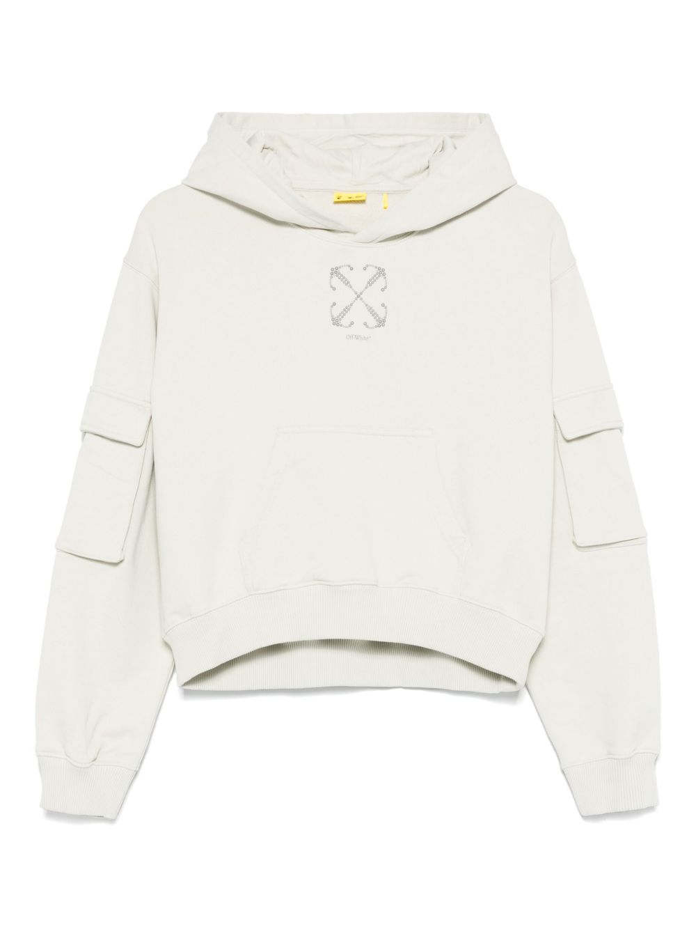 Off-White Kids cropped cargo hooodie - Grey