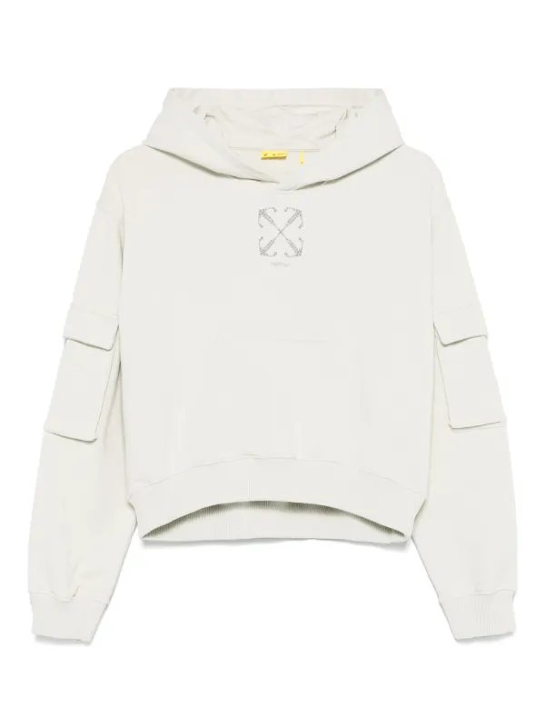 Off-White Kids クロップド パーカー | グレー | FARFETCH JP