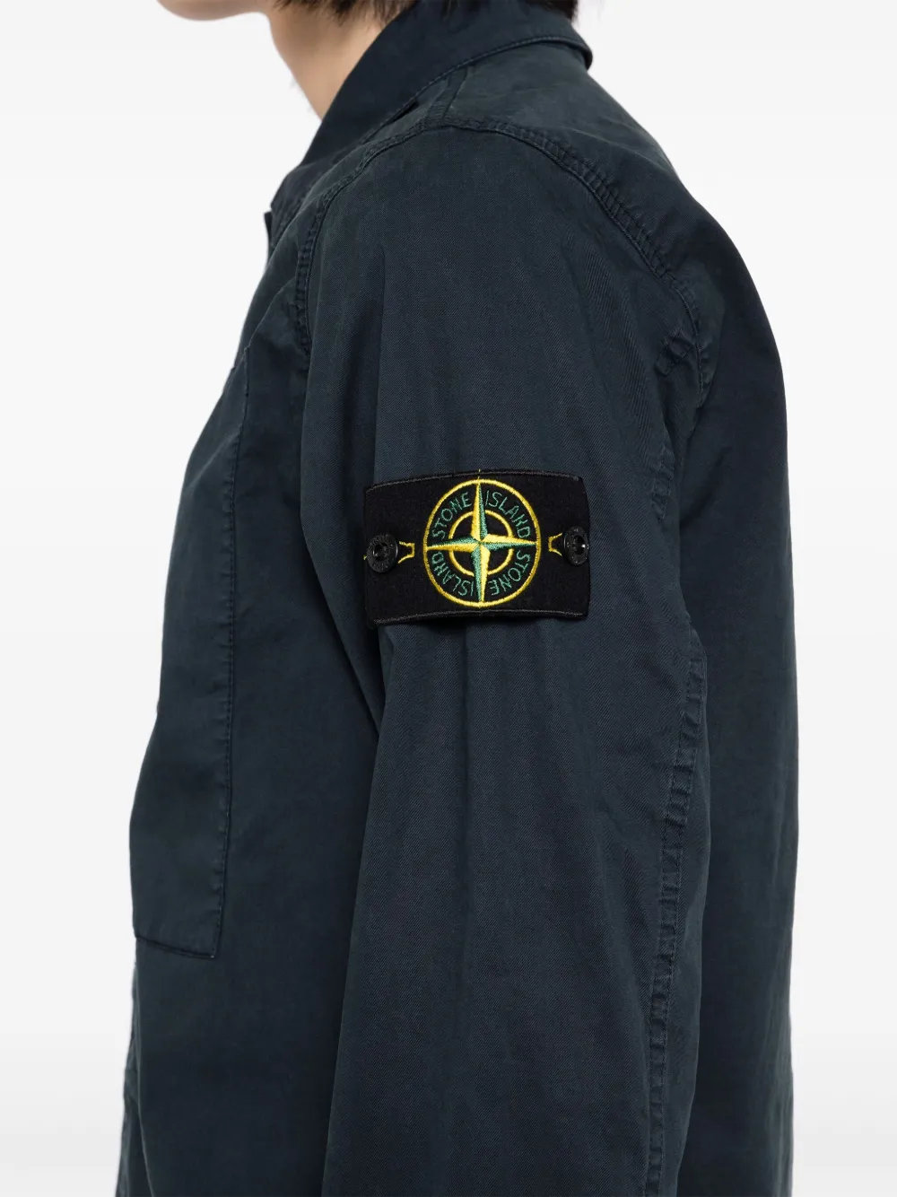 Stone Island Supima katoenen poloshirt Blauw