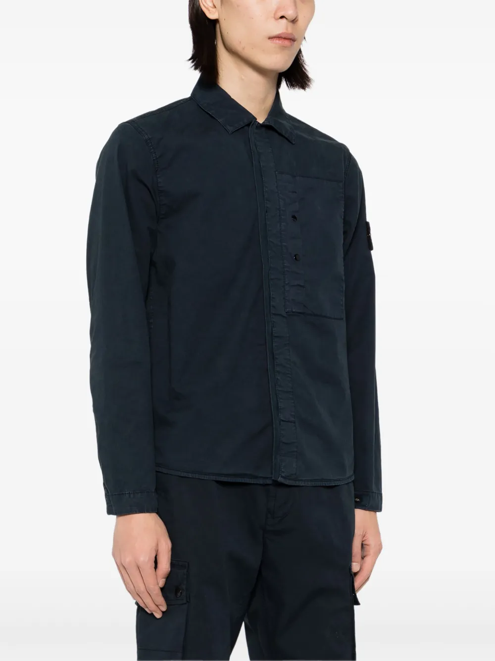 Stone Island Supima katoenen poloshirt Blauw