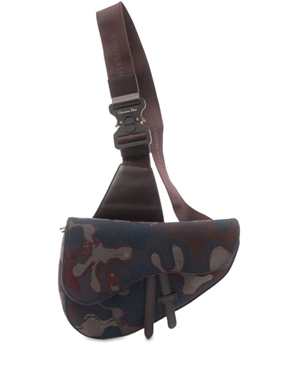 2021 Peter Doig Canvas Camouflage Saddle crossbody bag