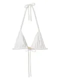 Miu Miu triangle-cup bikini top - White