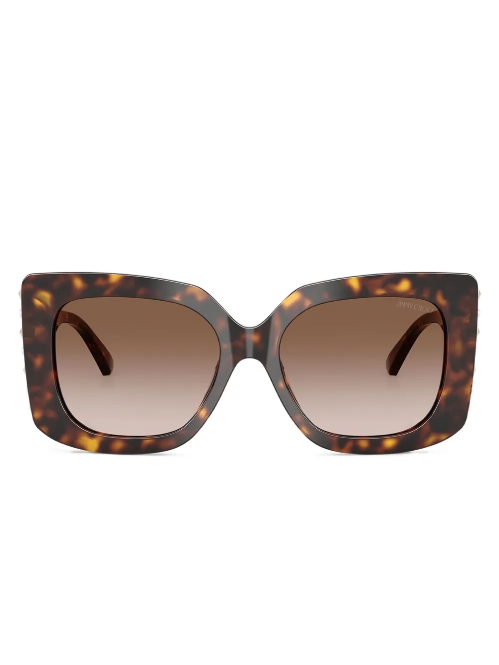 Jimmy Choo Eyewear stud-embellished square sunglasses | Brown | Image 1