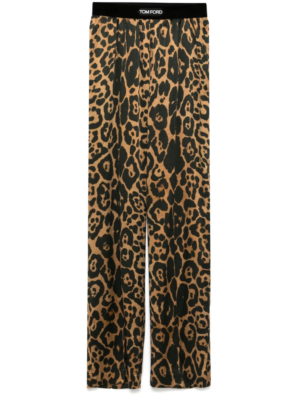 leopard-print trousers