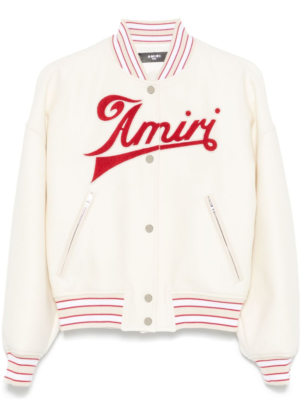 logo-embroidered bomber jacket