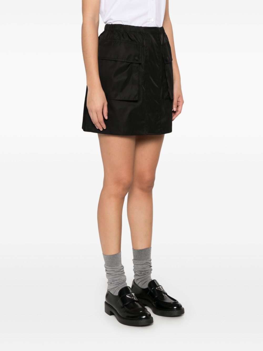 Prada Mini-rok met logo Zwart