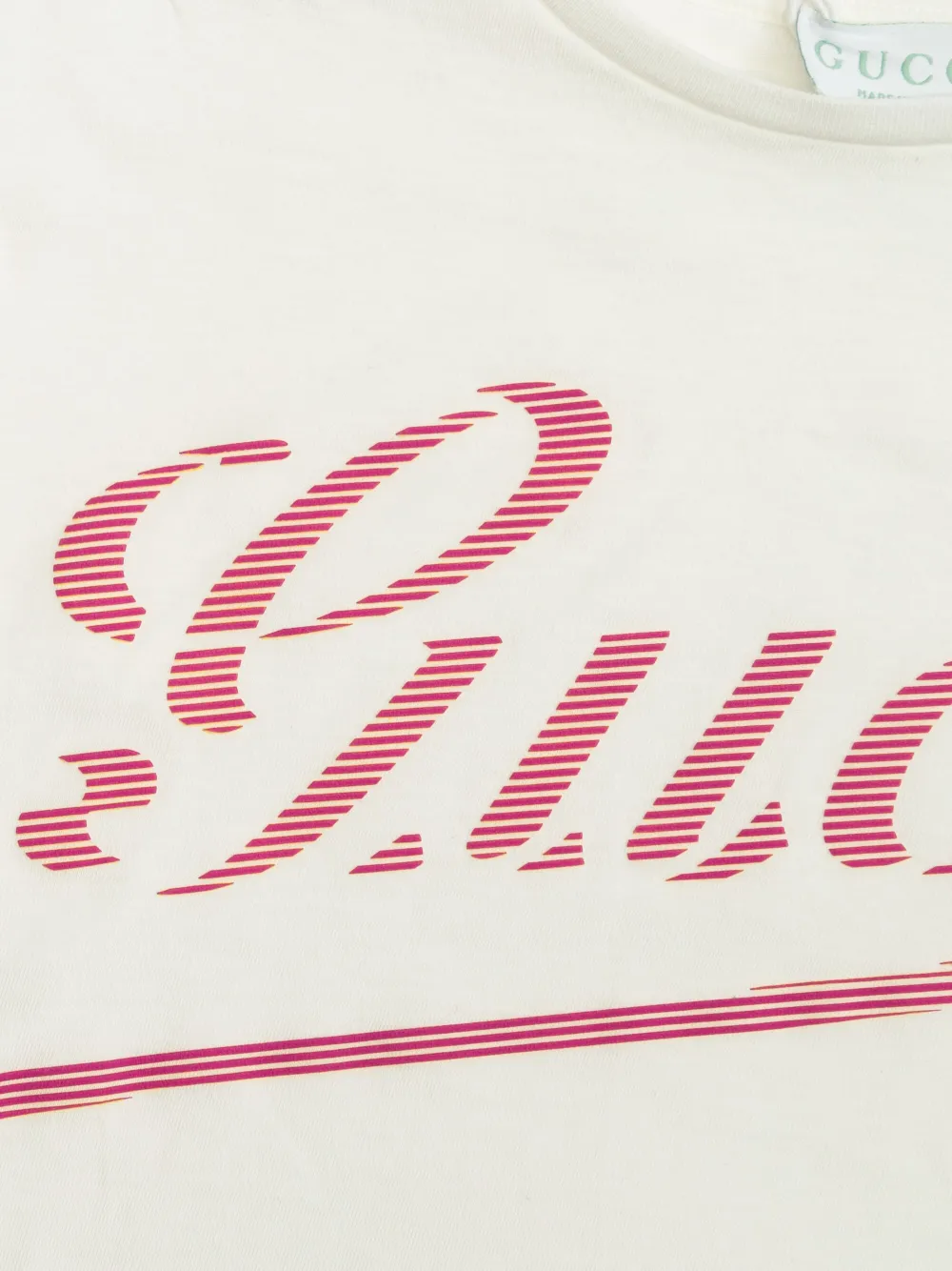 Gucci Kids Katoenen T-shirt met logoprint Wit