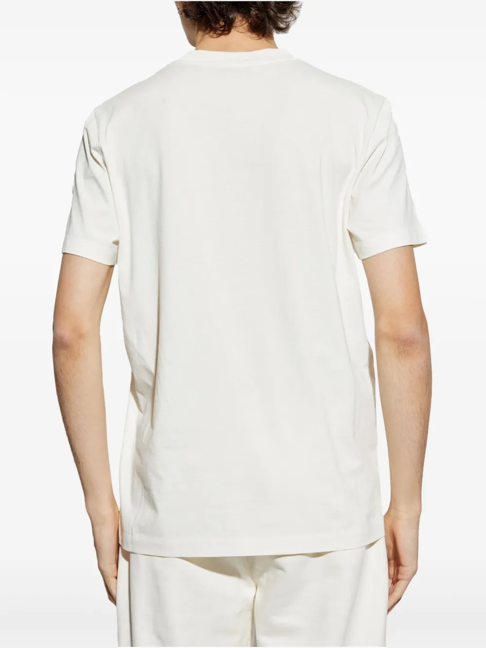 Moncler Katoenen T-shirt met logo Wit