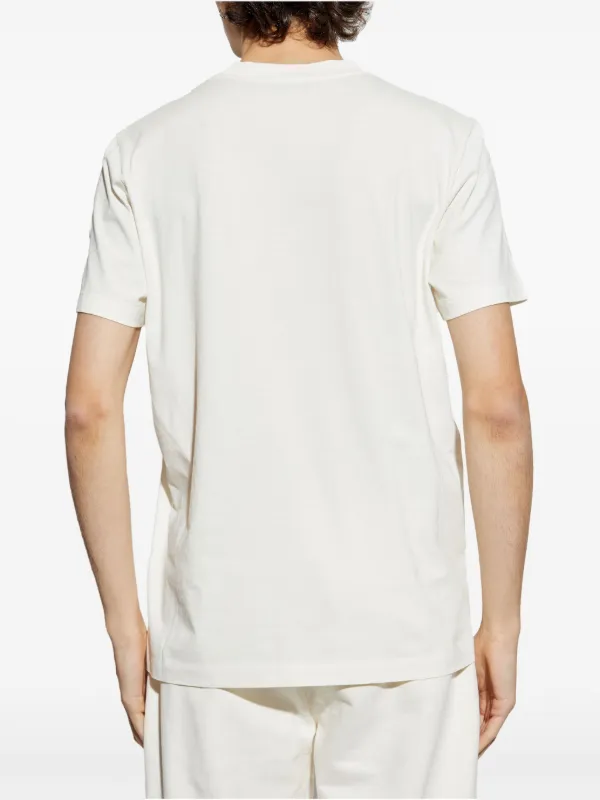 Moncler blurred-logo Cotton T-shirt | White | FARFETCH