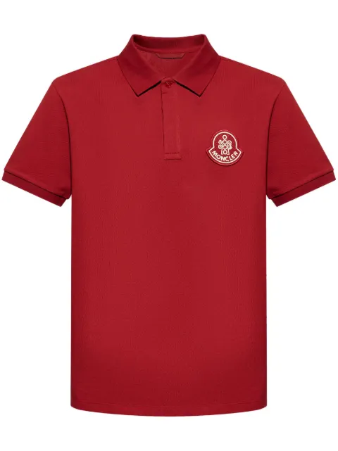 Moncler appliqué cotton polo shirt