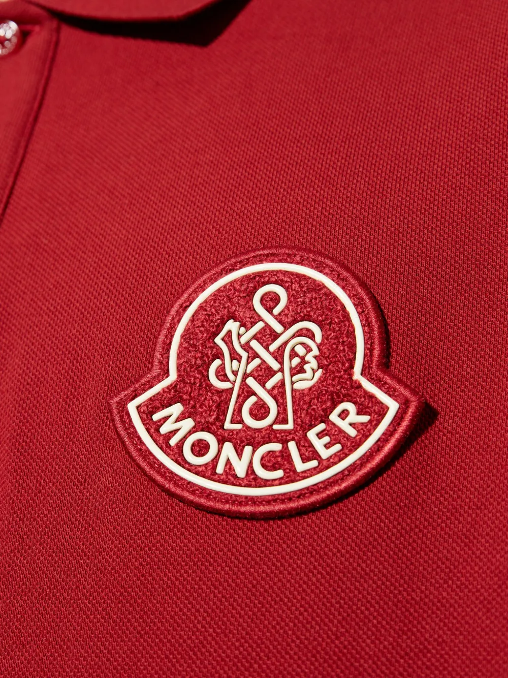 Moncler Katoenen overhemd met applicatie Rood