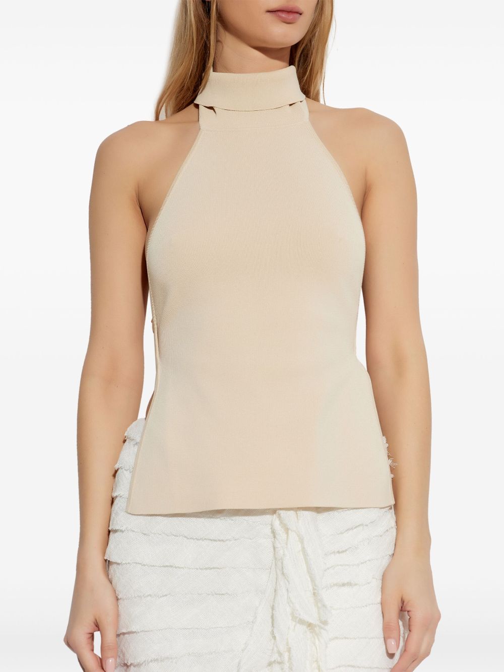 Cult Gaia halterneck top - Beige