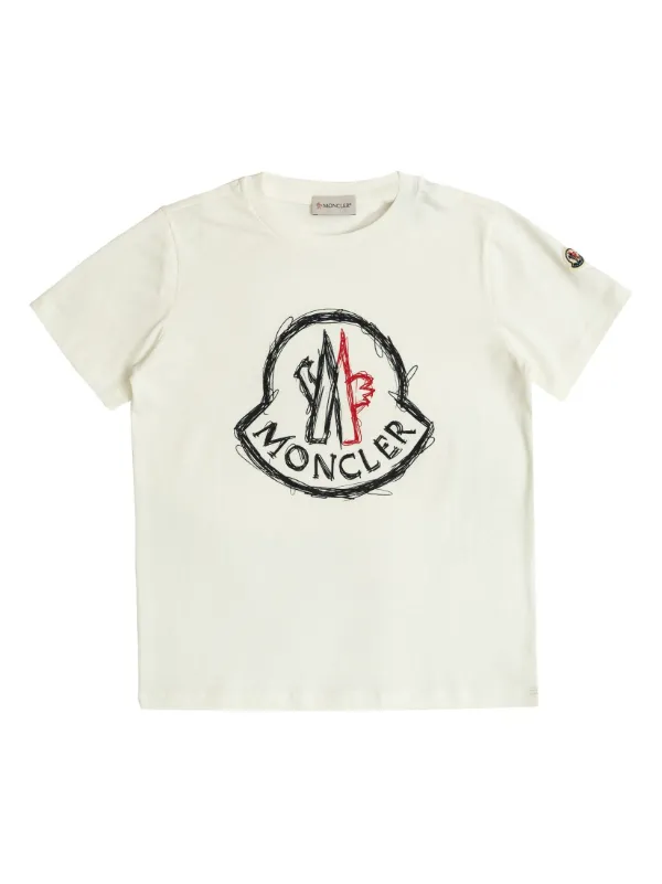 MONCLER ホワイト Tシャツ キッズ　130 新品 モンクレール キッズ Tシャツ 130センチ - メルカリ