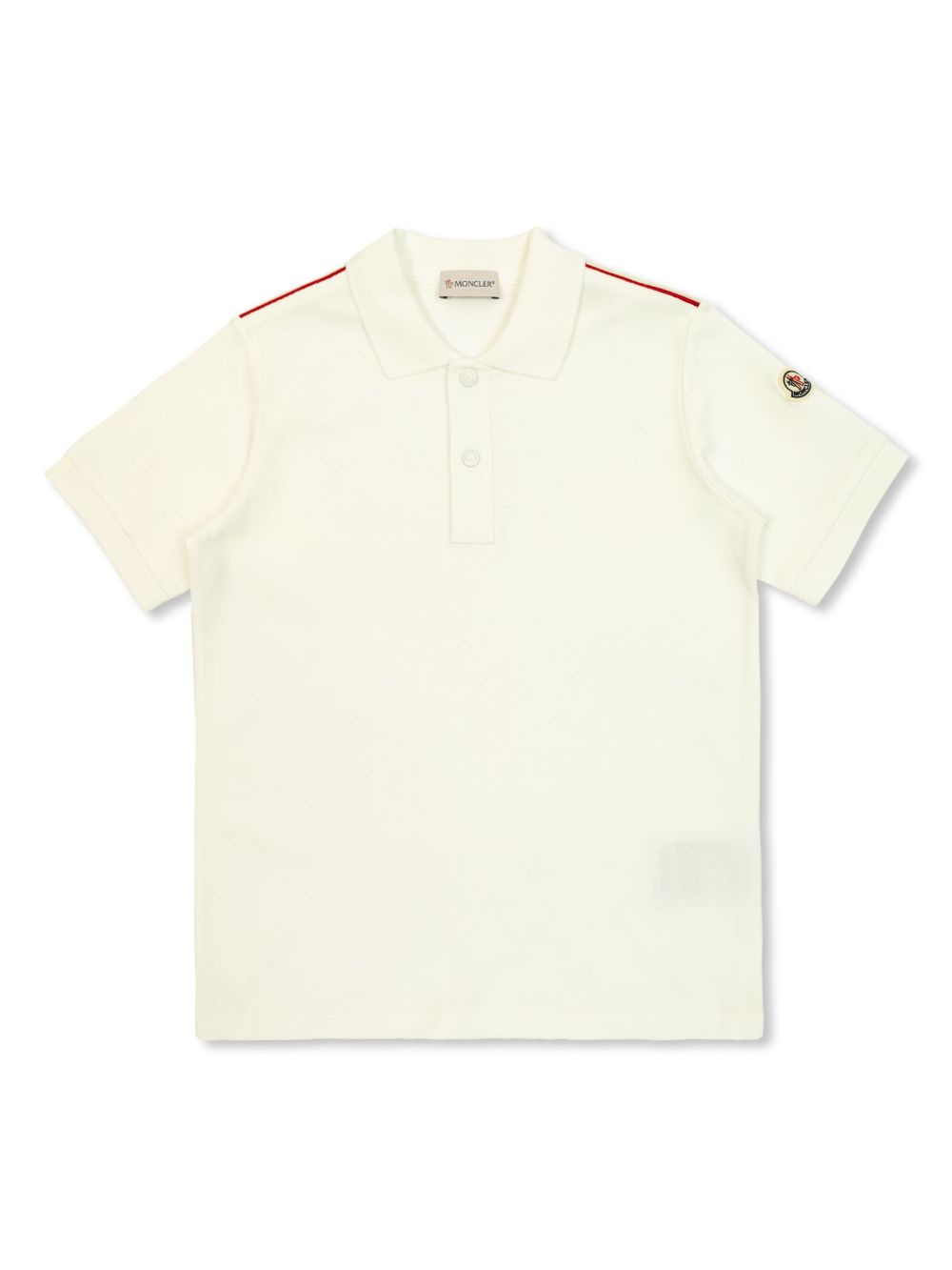 Moncler Enfant striped-detailed polo shirt - Neutrals