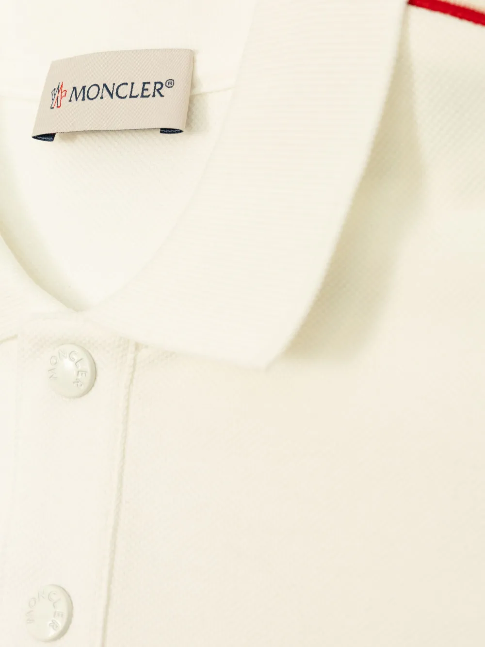 Moncler Enfant Poloshirt met gestreept detail Beige
