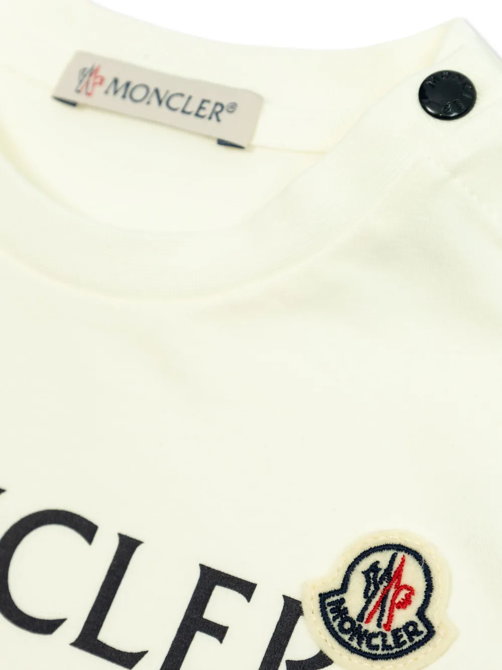Moncler Enfant T-shirt met logoprint Wit