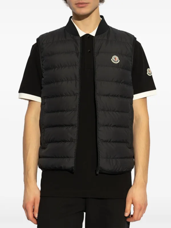Moncler Gilet à Patch Logo | Noir | FARFETCH FR