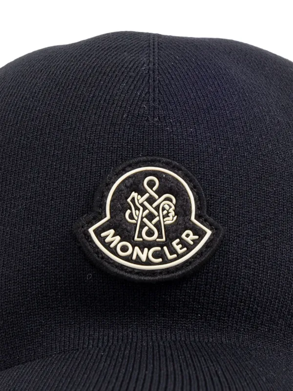 Moncler logo-patch Baseball Cap | Black | FARFETCH