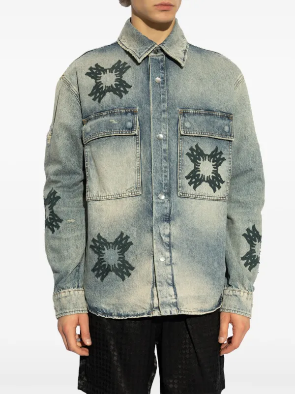 AMIRI ロゴ シャツ | ブルー | FARFETCH JP