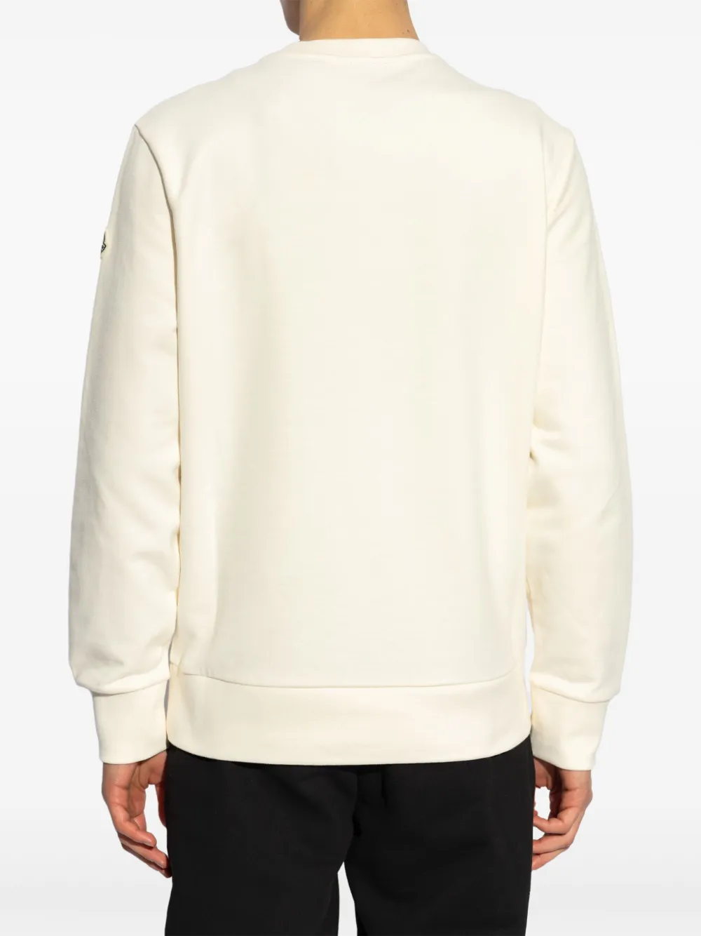 Shop Moncler Logo-embroidered Sweatshirt In Neutrals