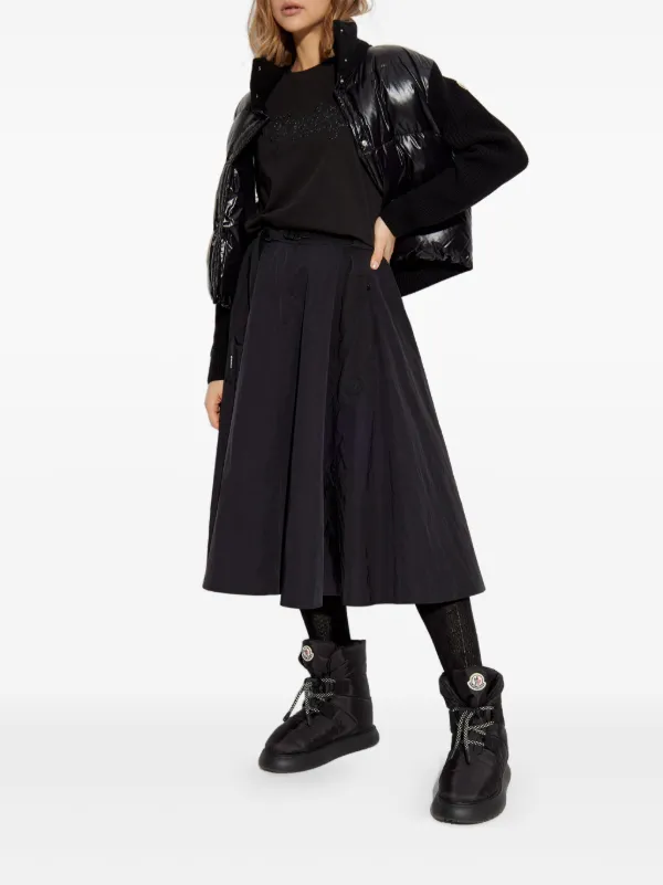 Moncler Cardigan De Lã Acolchoado | Preto | FARFETCH BR