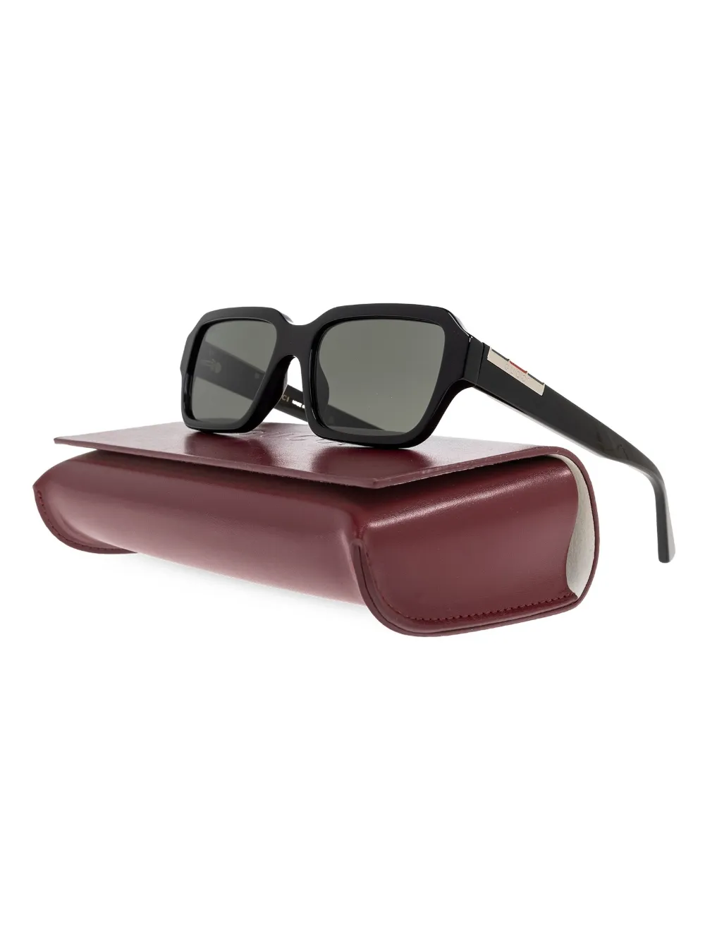 Gucci Eyewear Zonnebril met gegraveerd logo Zwart